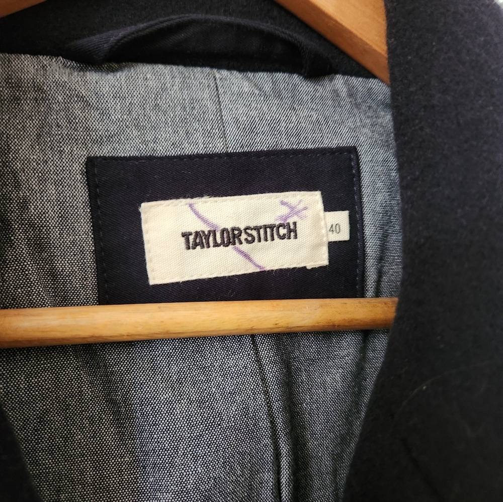 Taylor Stitch The Mariner Coat Men's Navy Peacoat - Picture 2 of 4